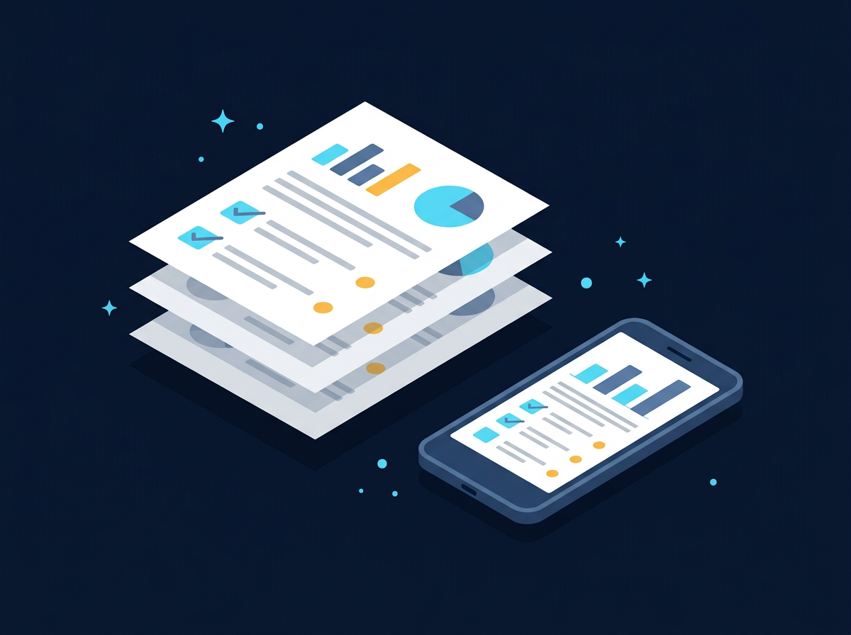 PDF-отчёт с графиками, приоритетами и чек-листом правок на компьютере и телефоне